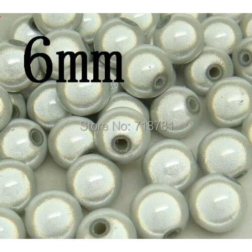 Different colour miracle chunky beads usd for handmade necklace 6mm round acrylic beads unique design product