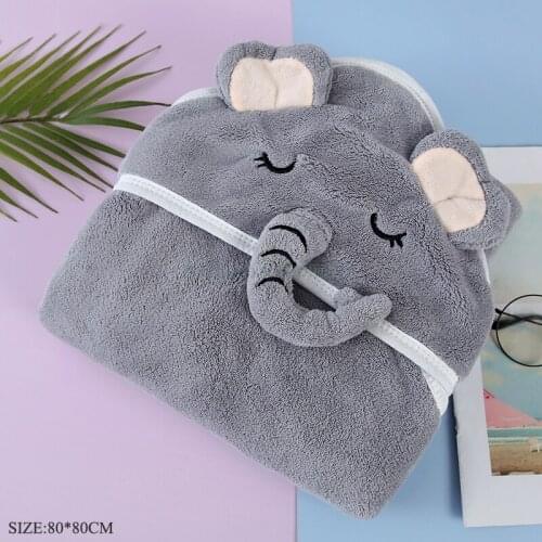 Cartoon Elephant Towels Soft Bath Towel for Baby Girls Boys Blankets Newborn Baby Swaddle Wrap Hooded Bath Towels Kids Bathrobes
