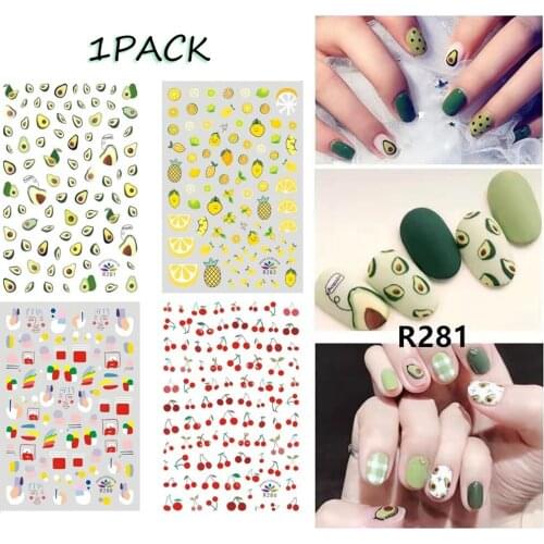 Fruit Pattern Nail Sticker Nail Art Water Transfer Rainbow Decals Summer DIY Manicure Decor Beauty Manicure Tools наклейки