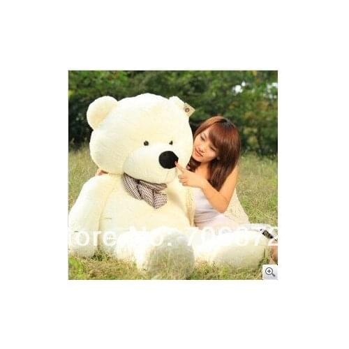 New stuffed white teddy bear Plush 100 cm Doll 39 inch Toy gift wb8412