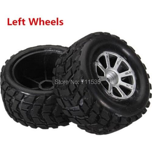 Original Wltoys A969-01 Left Tire Wheels + A969-02 Right Tire Wheel Part For Wltoys A969 1/18 RC Car
