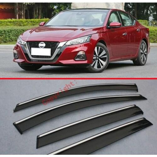 Plastic Exterior Visor Vent Shades Window Sun Rain Guard Deflector For Nissan Altima MK7 2019 2020