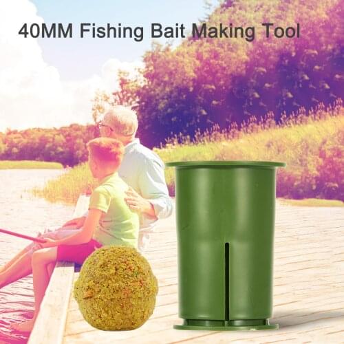 1 Set Carp Fishing Bait Ball Shaper Groundbait Ballmaker 40MM Fishing Bait Tackle Feeder Bait Making Tool Accessories