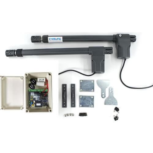 AC Electric gate remote control / double swing door opener with warning light and photo sensor