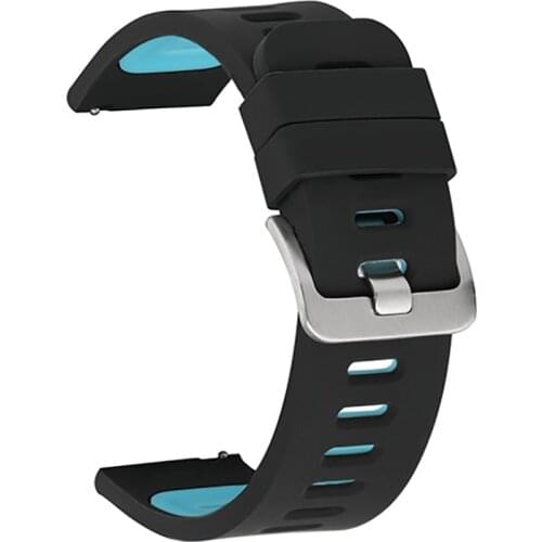 22mm Watchband for Garmin Vivoactive 4 Venu 2 Silicone Double Color Bracelet Strap for Huami Amazfit GTR 2 2E 47mm GTR2 Correa