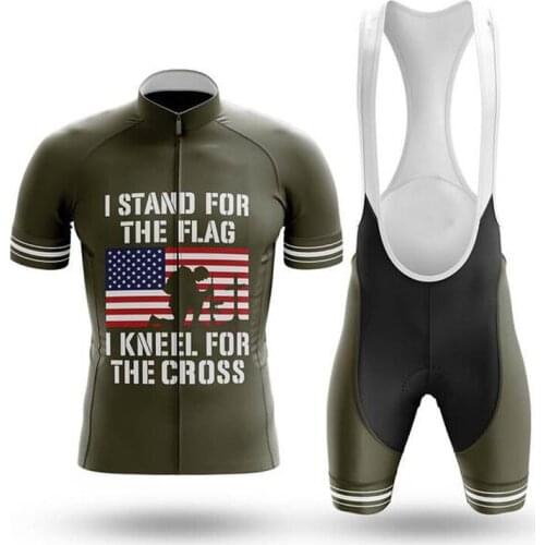 Stand For The Flag -Cycling Clothing Mountain Cycling Jersey Set Ropa Ciclista Hombre Maillot Ciclismo Road Bike Jerseys set