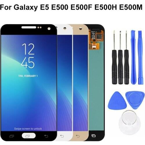 Outer Front LCD Touch Screen Digitizer Replacement Kit for Samsung Galaxy E5