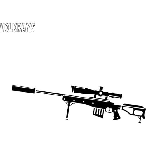 Volkrays Personality Weapons Sniper Gun Car Sticker Reflective Accessories Waterproof Vinyl Motorcycle 19*5CM