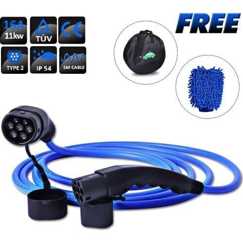 Type 2 EV Charging Cable 16A 11KW for Electric Car Charger Station Female to Male Limited Version IEC 62196-2