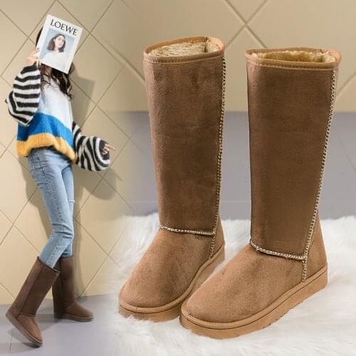 Womens Boots European and American Fashion Snow Boots Womens High Boots 33 Cm Tall Womens Boots Size 41