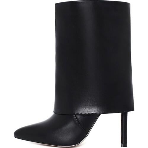 Winter for woman new fashion sexy Pointed toe shoes clear heels boots Stilettos heels Half boots 33-42