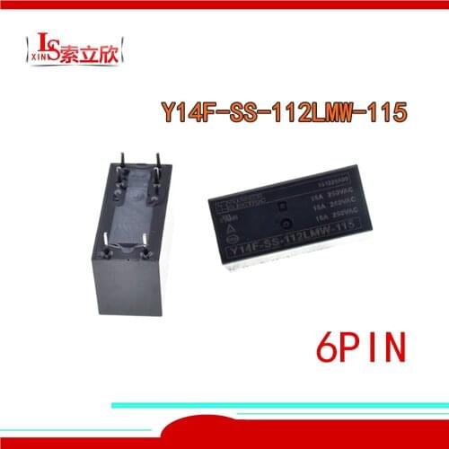 10PCS/lot 100%Original New Relay Y14F-SS-112LMW-115 alternative SZ-S-112DM HF115F-012-1HS Y14F SS 112LMW 115 6PIN 12VDC