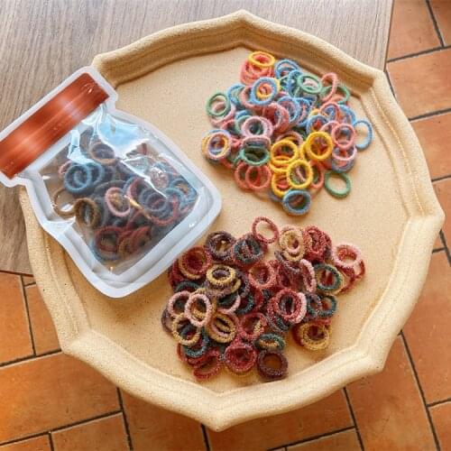 100PCS New Lovely High Stretch Colour Princess Headwear Kids Elastic Hair Bands Children Ropes Girls Accessories Baby Headdress