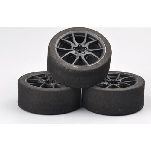 12mm Hex RC Racing Cars Accessories 4Pcs Set Racing Foam Tire Wheel Rim Set For HSP HPI 1/10 On-road RC Car