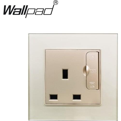 13A UK Socket with Dural USB Wallpad 3.1A 2 x USB Charging Port Universal Socket UK Wall Outlet 86mm * 86mm