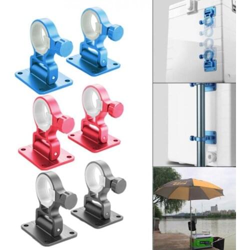 2pcs /lot Aluminum Alloy Fishing Box Umbrella Stand Holder Fishing Box Umbrella Holder Base Bracket Tool Accessories