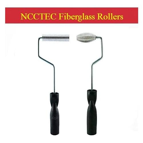 2pcs Fiberglass laminating aluminum Paddle Stripes Mould FRP Vertical Roller kit |bubble GRP work for Shower Bathtub Boat Repair