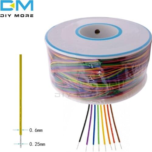 280M 30AWG Wrapping Wire 8 Colors Tin Plated Copper PCB Cable Breadboard Jumper Insulation Electronic Conductor Wire Connector