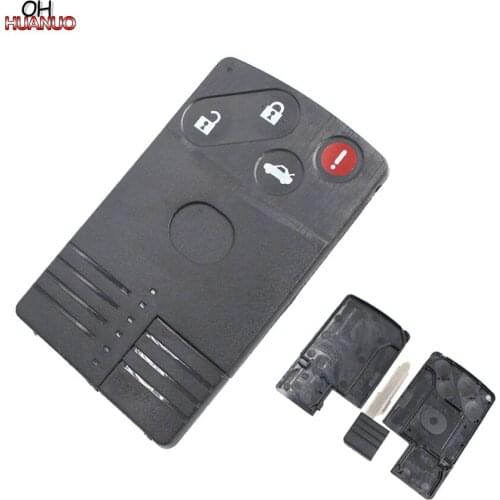 3+1 Buttons Smart Card Remote Key Shell Fob 4 Buttons for Mazda 5 6 CX-7 CX-9 RX8 Miata