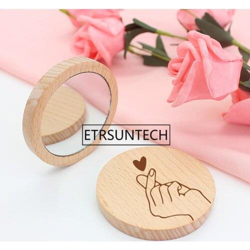 300pcs/lot Personalized name date Wooden Mirror Custom Wedding Favors And Gifts Wedding Gifts For Guests Wedding Souvenirs