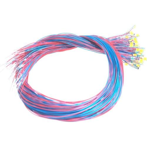 40pcs/lot 0402 0603 0805 1206 SMD Model Train HO N OO Scale Pre-soldered Micro Litz Wired LED Leads Wires 20cm