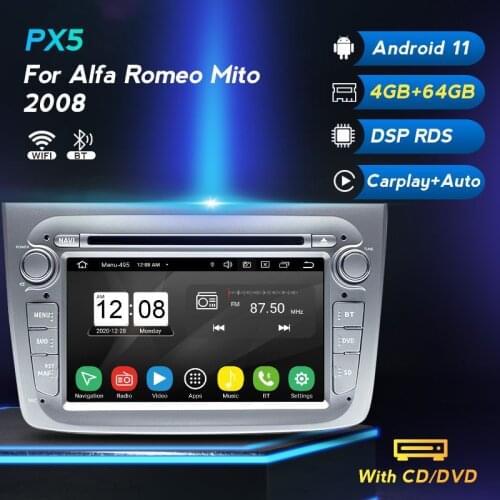 7 ” Car DVD Player 1 Din Android 11 Car Multimedia Player Navigation For Alfa Romeo Mito 2008 DSP DVD Tape Recorder WIFI CD RDS