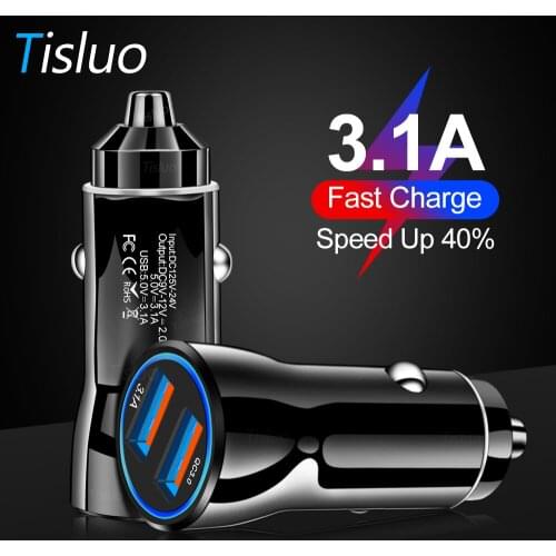 USB Car Charger Quick Charge 3.0 Car usb charger For iPhone 8 11 Xiaomi S10 Plus xiaomi Huawei Fast charging Car Phone Charger