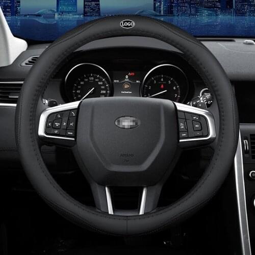 Car Steering Wheel Cover Set for Land Rover Range Rover Evoque Sport Velar Defende 2018 2017 Breathable Car Styling Accessories