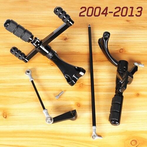 Black Forward Controls Heel Toe Shifter Pegs Levers Linkages&Rudyness Footpegs For Harley Sportster Iron 883 1200 2006-2013