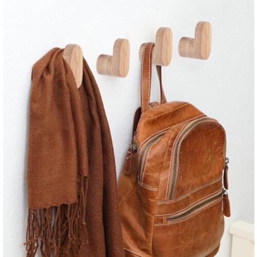 Decorative Coat Hook Wall Mounted Good Load Bearing Wooden Scarf Key Chain Wall Hangers for Home Decors