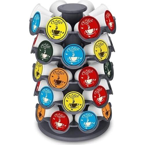 Coffee Pod Storage Carousel Holder Organizer Coffee Capsule Holder Compatible with 40 K-Cup Pods