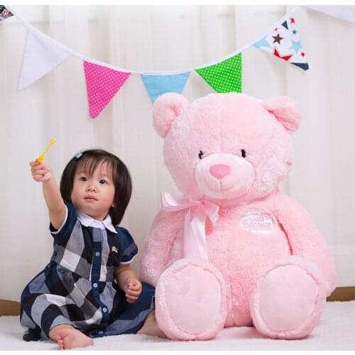 Jumbo Just Because My 1st Teddy Pink / Blue Bear, 40 inch -- Large
