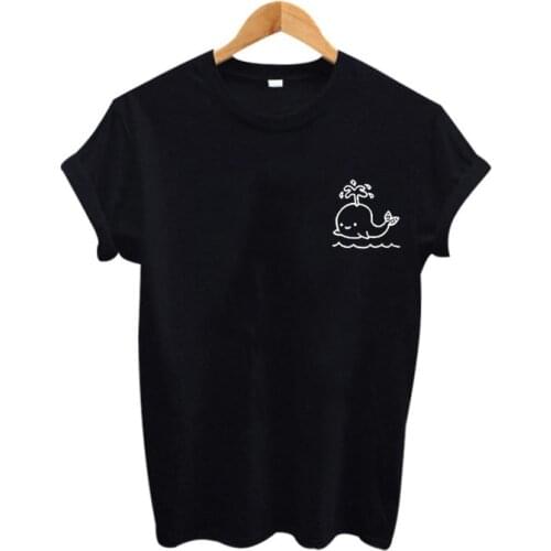 Graphic Pocket Tee Women Tops Summer Tshirt Tees Cute Fashion Slogan Women T Shirt Harajuku Cartoon Tumblr Clothing