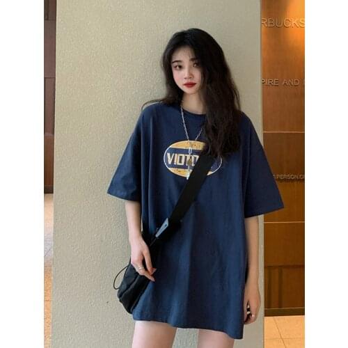 Oversized Harajuk Casual Short Sleeve T-Shirt Female Kawaii Seal High Street Tee Ulzzang Top Clothes Women 2021Streetwear Tops