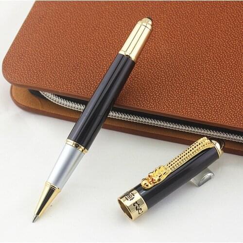 Jinhao dragon pen Luxury Metal Roller Ball Pen with 0.7 mm Black Ink Refill Ballpoint Pens Signature pen Gift