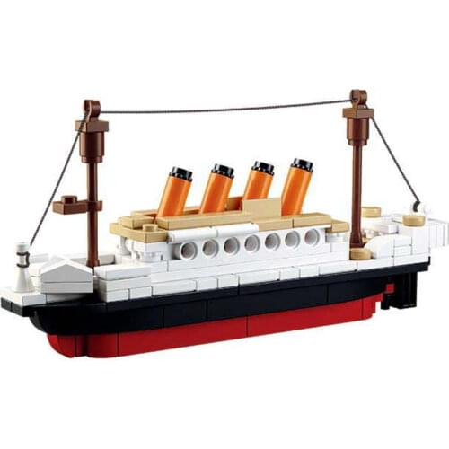 194Pcs Titanic RMS Ship Boat Model Building Blocks Sets Friends DIY Kids creative Bricks City DIY Educational Toys for Kids