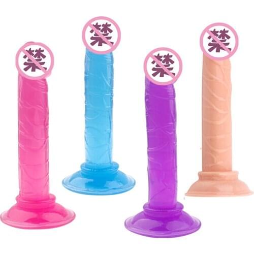 Mini Dildos Erotic Soft Anal Plug Butt Realistic Dildo G-Spot Clitoral Stimulator Orgasm Vibrator Masturbator Sex Toys for Women