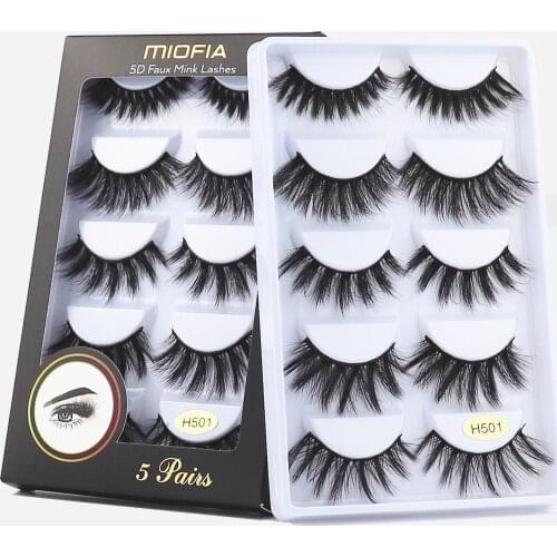 Mink Lashes 5 Pairs 3D Mink Eyelashes Natural False Eyelashes Handmade Silk Eyelash Extension Beauty Makeup Fake Eye Lashes