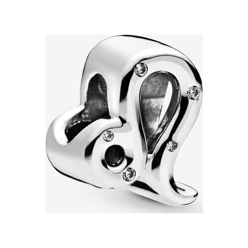 New Fashion 100% 925 Sterling Silver Beads Sparkling Leo Zodiac Charm fit Original Pandora Bracelets Women DIY Jewelry Gift