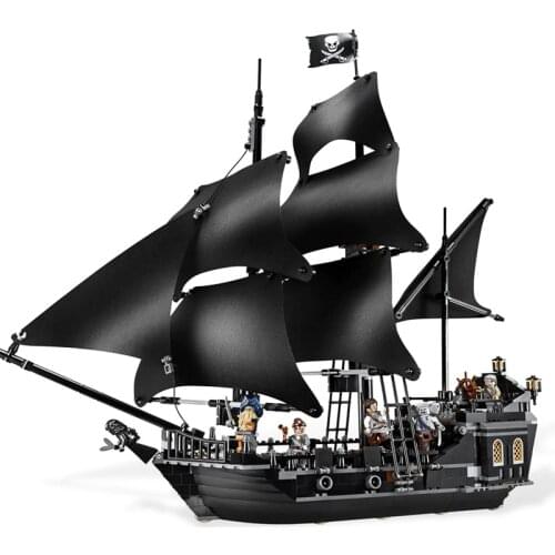 Pirates of The Caribbean Queen Annes Revenge Black Pearl Model Building Block Compatible Gift Kids Toys