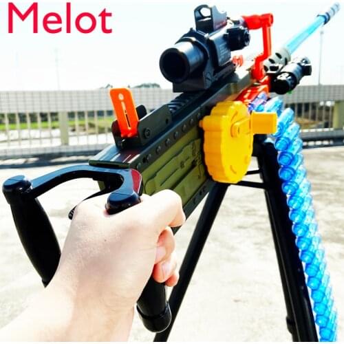 M2HB AMT Sucker Soft Bullet Gun Elastic Chain Elastic EVA Foam Heavy Machine Gun Toy Gun