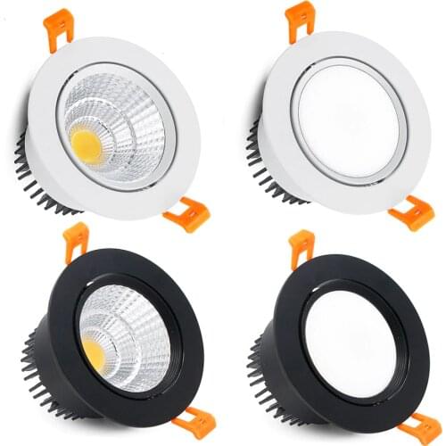 Dimmable Led Downlight Light Angle Adjustable COB Ceiling Spot Light 3W 5W 7W 9W 12W 15W Ceiling Recessed Lights AC85-265V