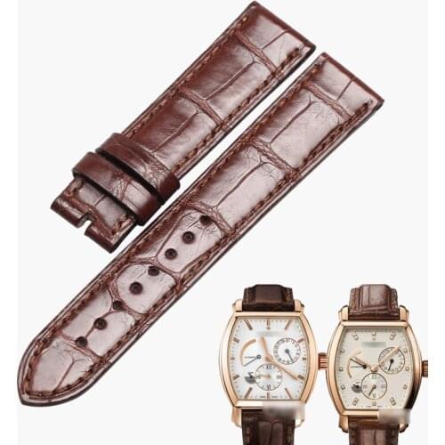 WENTULA watchbands for MALTE 47400/83080 alligator skin /crocodile grain leather strap watch band