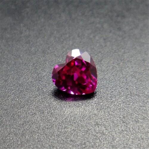 Pink Ruby Heart Shape Faceted Gemstone Heart Shaped Cut Ruby Gem Blood-red Ruby Multiple Sizes to Choose GR39