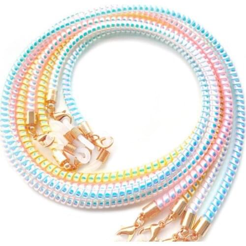 Face Mask Lanyard TPU Elastic Mask Hanging Rope Glasses Face Mask Holder Colorful Safety Adjustable Anti-drop Hanging Chain