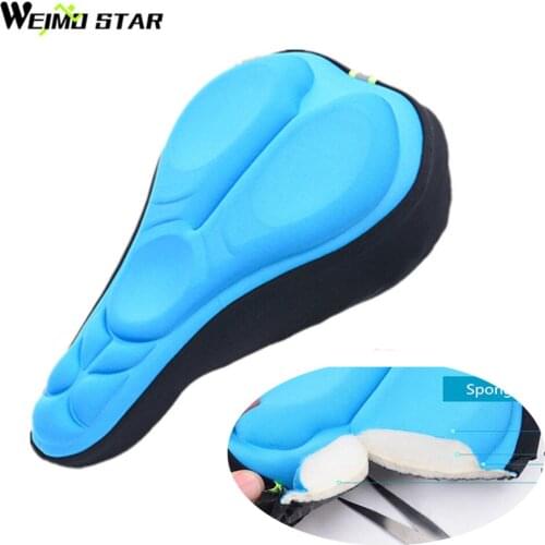 Weimostar Bicycle Saddle Silicon Gel Thicken mtb Bike Seat Cover Comfortable Sponge Mountain Bike Cycling Saddle Case Waterproof