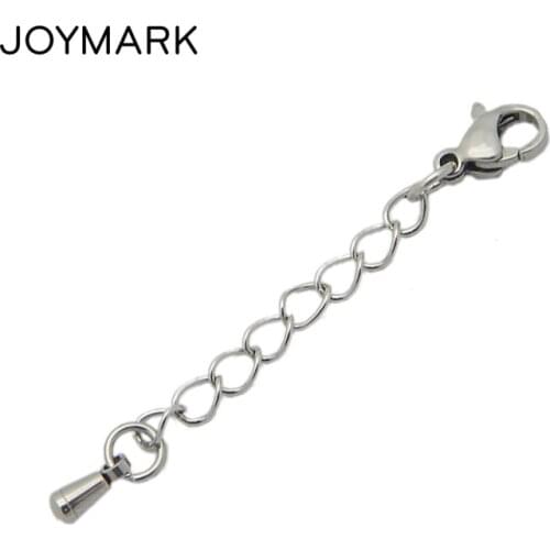 50mm-70mm 5 Sizes Stainless Steel Extended End Tail Chain With Lobster Clasp DIY Jewelry Making Accessories BXGC-050