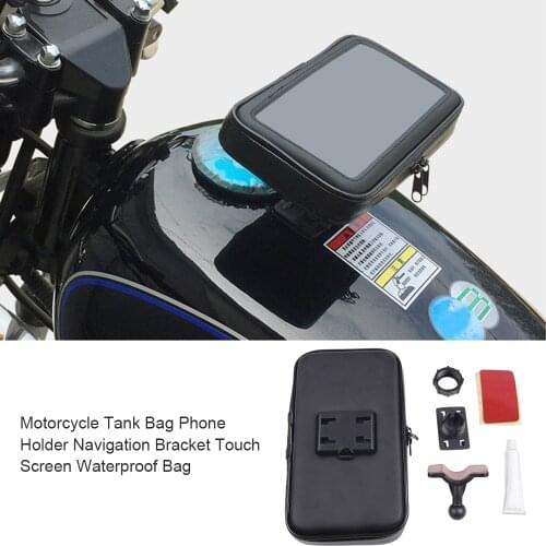Motorcycle Tank Bag Phone Holder Navigation Bracket Touch Screen Waterproof Phone Bag