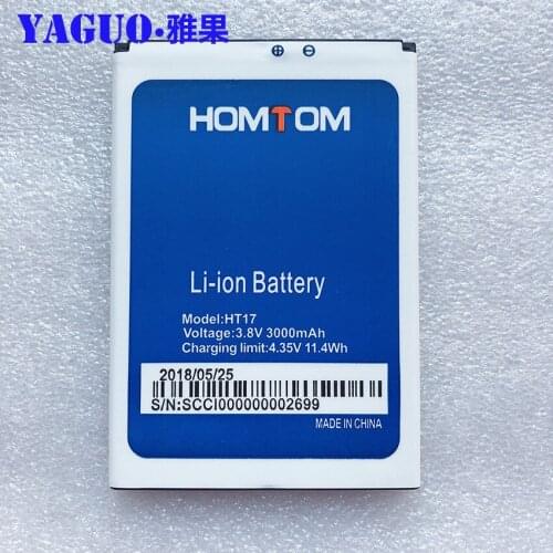 HOMTOM HT17 Battery High Quality Original Large Capacity 3000mAh Back-up Battery for HOMTOM HT17 Pro Smart Phone