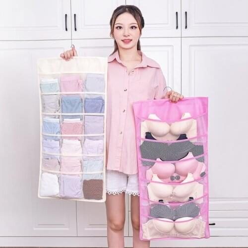 Home Underwear Bra Organizer Storage Box Hanging Bags Drawer Closet Organizers Boxes For Travel Underwear Scarfs Socks Bra